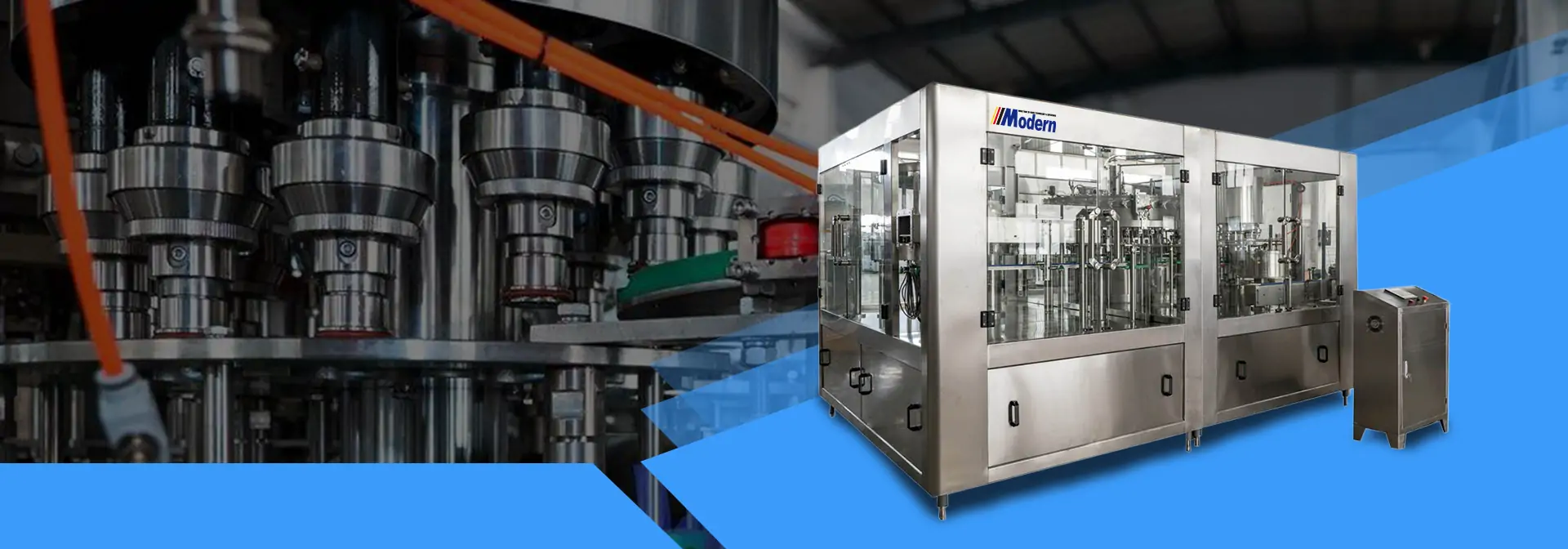 Modern carbonated soft drink filling line